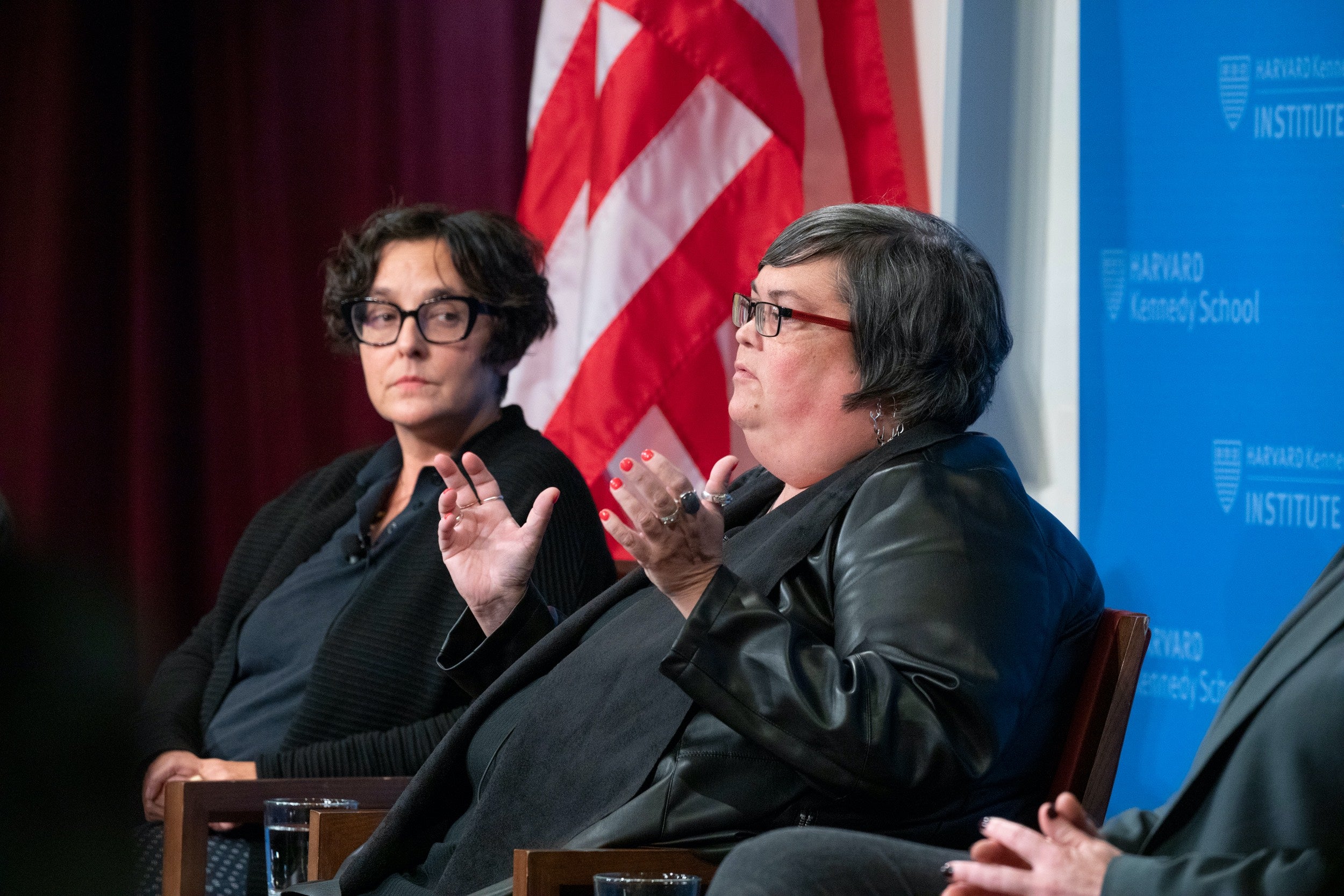 Joan Donovan (left) and Gabriella Coleman.